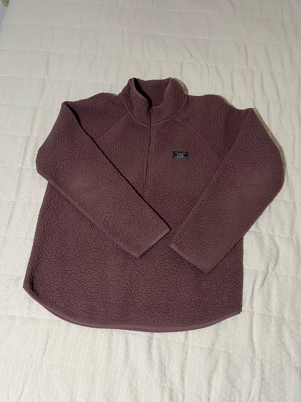 Abercrombie & Fitch Sherpa Quarter-Zip Pullover